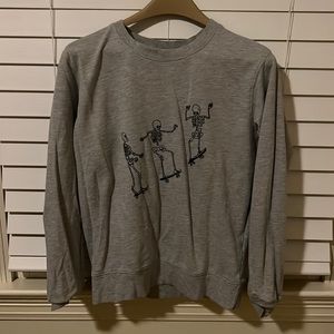 Shein skeleton sweatshirt(grey)